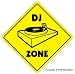 Dj Zone -sign- Signs Turntables Gear Lighting Mixer
