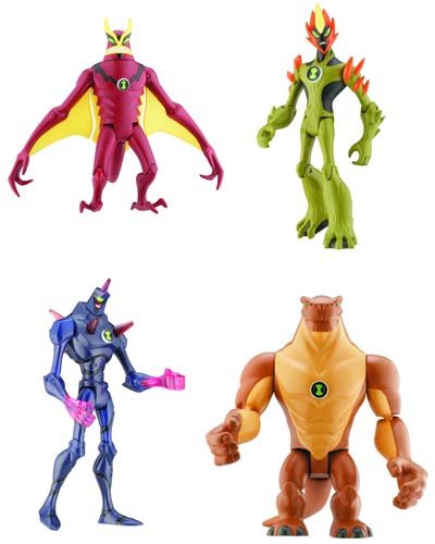 Ben 10 Alien Force Set of 4 Action Figures (Swampfire, Humungousaur, Jetray and Chromastone) 415pkaICrUL Ben 10 Alien Force Set of 4 Action Figures (Swampfire, Humungousaur, Jetray and Chromastone)