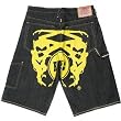 RMC Martin Ksohoh Painted Yellow Logo denim shorts REDM3735