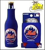 SET OF 2 NEW YORK METS MLB CAN & BOTTLE KOOZIE COOLER