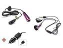 HPM-64 VIOLETT METALIC EDITION Stereo Kopfhörer für Sony 
EricssonW580i + Kfz-Ladegerät
