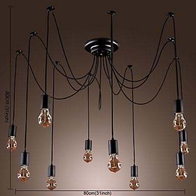 Artistic Chandeliers with 10 Lights Bulbs Design