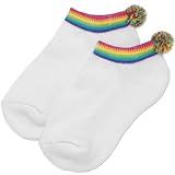 The Children's Place Girls Pompom Ankle Socks Sizes 4 - 14