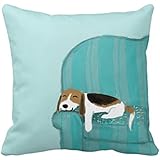 Couch Dog Cute Beagle Relaxing Throw 18* 18 Pillow Throw Pillow Case Home Decor Gift Anniversary Day Present Pillowcase Cushion Cover