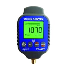 Supco VG640T   Vacuum Sentry With Local Alarm and Remote Alarm, LCD Display, 0-19000 microns Range, 10% Accuracy, 1/4" Male Flare Fitting Connection