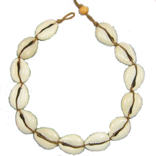 Native Treasure Cowrie Shell Choker Hawaiian Style Surfer Men's Ladies Shell Bead Cowry Choker Puka - 16