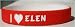 I Love Elen Custom Wristband