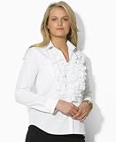 Lauren by Ralph Lauren Plus Size Shirt, Mandell Ruffled Broadcloth