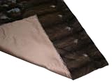 Full Skin Mahogany Mink Fur Blanket/Throw w/Black 100% Cashmere Backing