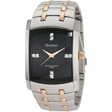Armitron Men's 20/4507BKRG Swarovski Crystal Dial Rosegold-Tone and Silver-Tone Bracelet Watch