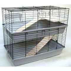 Kaninchenk�fig Doppel Stock 120