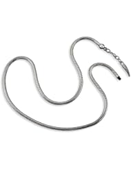 Bacio Silver Necklaces Oxidized 40cm. Great Compatibility. Made in Italy!