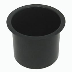 Jumbo Aluminum BLACK Poker Table Cup Holder (fls)