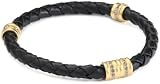 Paige Novick Braided Leather Surf Club Black Bangle Bracelet