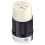 Leviton 2713 30 Amp, 125/250 Volt, NEMA L14-30R, 3P, 4W, Locking Connector, Grounding, Black-White
