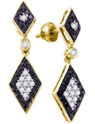 0.64CTWBLACK DIAMOND FASHION EARRINGS
