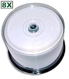 MBI 8X Double Layer 8.5 GB AQUASHIELD White Inkjet Hub Printable GLOSSY DVD+Rs 45-Pak in Cakebox