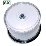 MBI 8X Double Layer 8.5 GB AQUASHIELD White Inkjet Hub Printable GLOSSY DVD+Rs 45-Pak in Cakebox