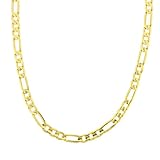 Men's 14k Yellow or White Gold Figaro Chain Necklace