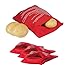 4 Pack Red Express Microwave Potato Bag Reusable Potato Pouch Cooker Perfect Bake Potatoes Just in 4 Minutes