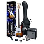 SX BG1K LH 3TS + BA1565 Bass Package with Amp, Carry Bag, Strap and Instructional DVD