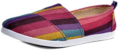 Women's Colorful Espadrilles Canvas Shoes (6, Purple)