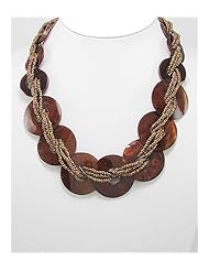 Dyed Mother of Pearl Necklace In Zinc