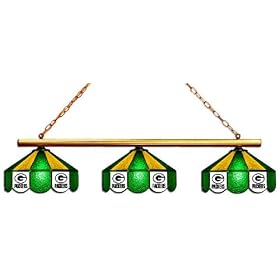 Green Bay Packers 3pc SWAG STAINED GLASS POOL BILLIARD TABLE LAMP LIGHT