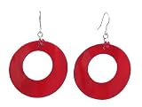 Earrings - E157 - Round Open Shell (1-5/8