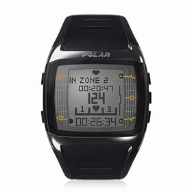 Polar FT60G1 Men's Heart Rate Monitor Watch with G1 GPS Sensor (Black with White Display)
