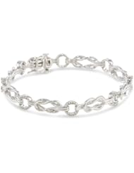 Sterling Silver Diamond Knot Bracelet (1/4 cttw, I-J Color, I2-I3 Clarity), 7.25"