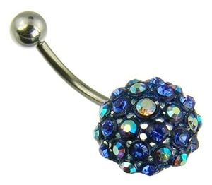 Bijoux de corp - C/BB53 - Joya para el cuerpo de mujer de titanio y oro con circonitas
