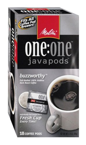 Melitta One: One, Universal Fit, Java Pods, Buzzworthy™, Dark Roast Coffee, 18-Count Box (Pack of 4)