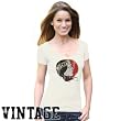 Original Retro Brand Florida State Seminoles (FSU) Ladies Cream Pocahontas Vintage Premium V-neck T-shirt