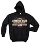 American Bikers Motorcycles Sweatshirt, American Original Bike Riders Hoodies, X-Large, Black