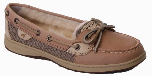 Sperry Top-Sider Women's Angelfish Slip-On,Linen/Oat (Shearling),7 M US