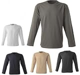 Produkt-Bild: 3 Hanes Fit-T Longsleeve Langarm T-Shirts in Schwarz, Weiss, Navy, Oliv oder Beige, Gr&ouml;sse S, M, L, XL, XXL