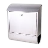 TecTake Post Box stainless steel XXL