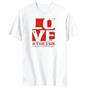 T-Shirt Mens White " LOVE Atheism " Religions
