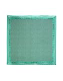 Roberto Cavalli Floral Signature Frame Chiffon Silk Square Scarf Green