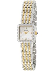 Bulova Womens 98R132 Mother of Pearl Dial 20 Diamonds Case Bracelet Watch