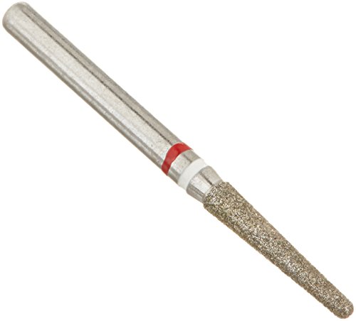 Crosstech Zircon Oxide Prep Diamond Burs Z856/016F (1.6 mm head size, 8 mm head length), Friction Grip Shank, Fine Grit, Round End Taper (Pack of 5)