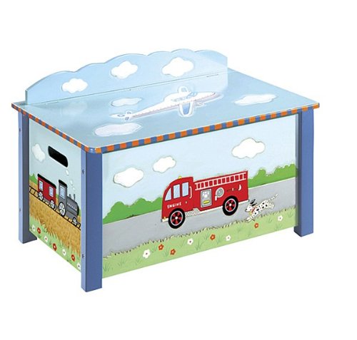 GuideCraft Transportation Collection Toy Box