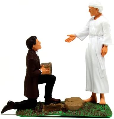 LDS Plastic Joseph Smith Receives the Plates Figurine - 4" Tall - LDS Kids, LDS Children, LDS Christmas Gift, LDS Restoration