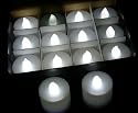 Lot 48 Battery LED White Flickering Flame Tea Lights