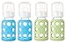 Lifefactory Glass Baby Bottles 4 Pack (4 oz. in Boy Colors) (Blue/Green)