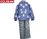 【品番】375-7140(カスレ星柄) ジュニアスキーウエア 男の子 160cm NAVY