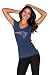NFL New England Patriots Fade Route Low V-Neck In Overdyed Team Colors Women's