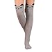 Knee High Sock,Morecome Women Cat Catoon Socks Long Socks Over Knee High Sock (Gray)