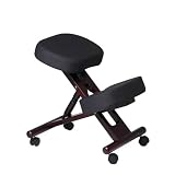 Office Star Ergonomically Designed Finished Wood Knee Chair with Casters